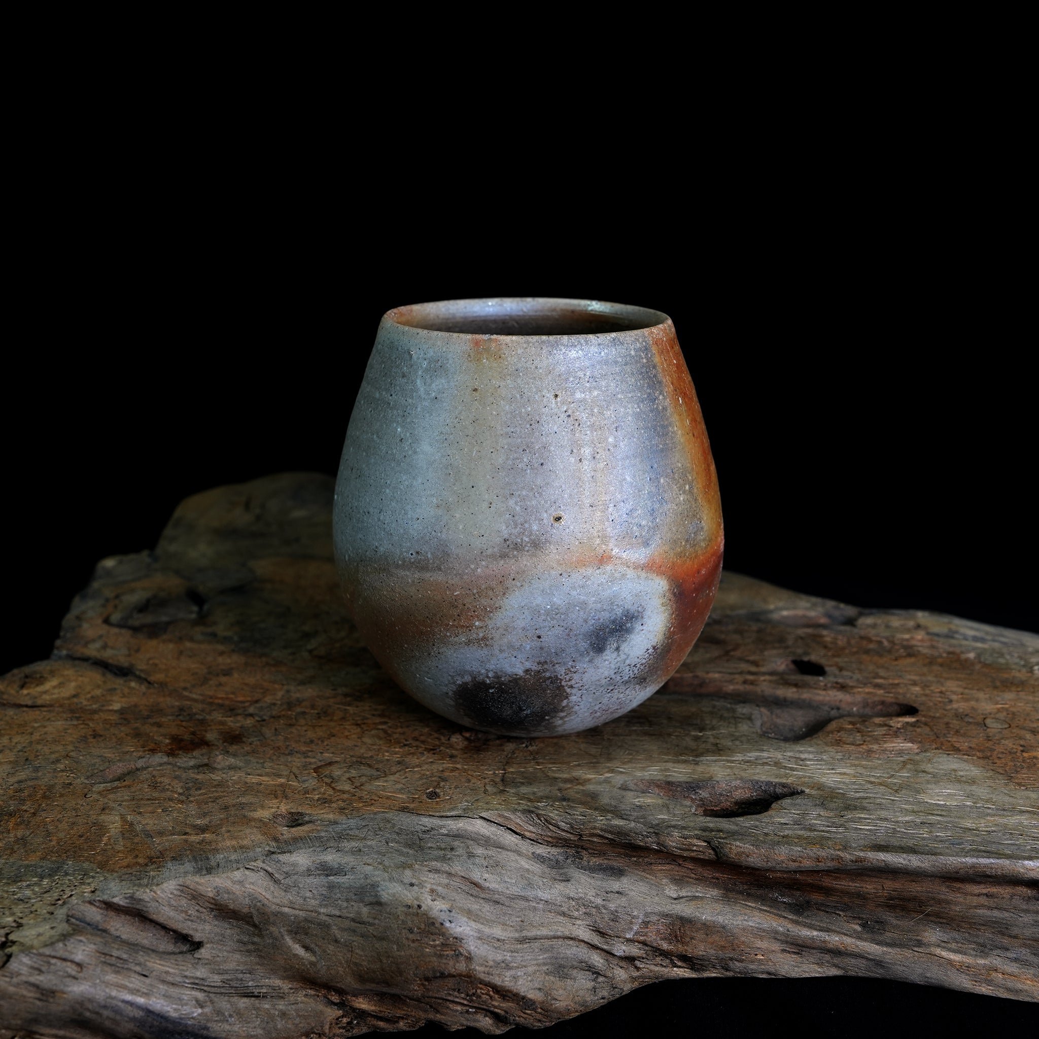 Bizen-yaki Round Belly Yunomi Cup