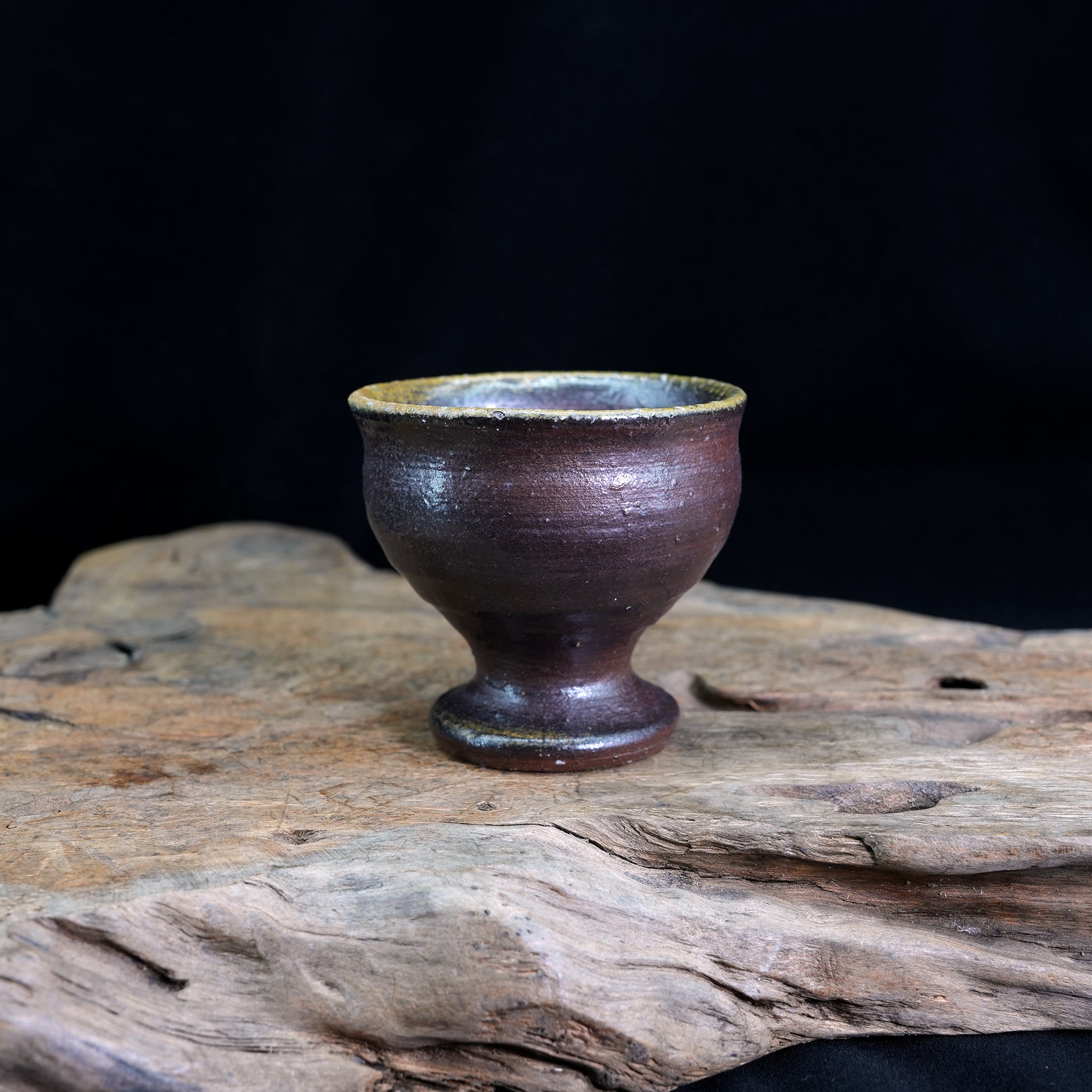 Bizen Ware High-Foot Teacup for Host