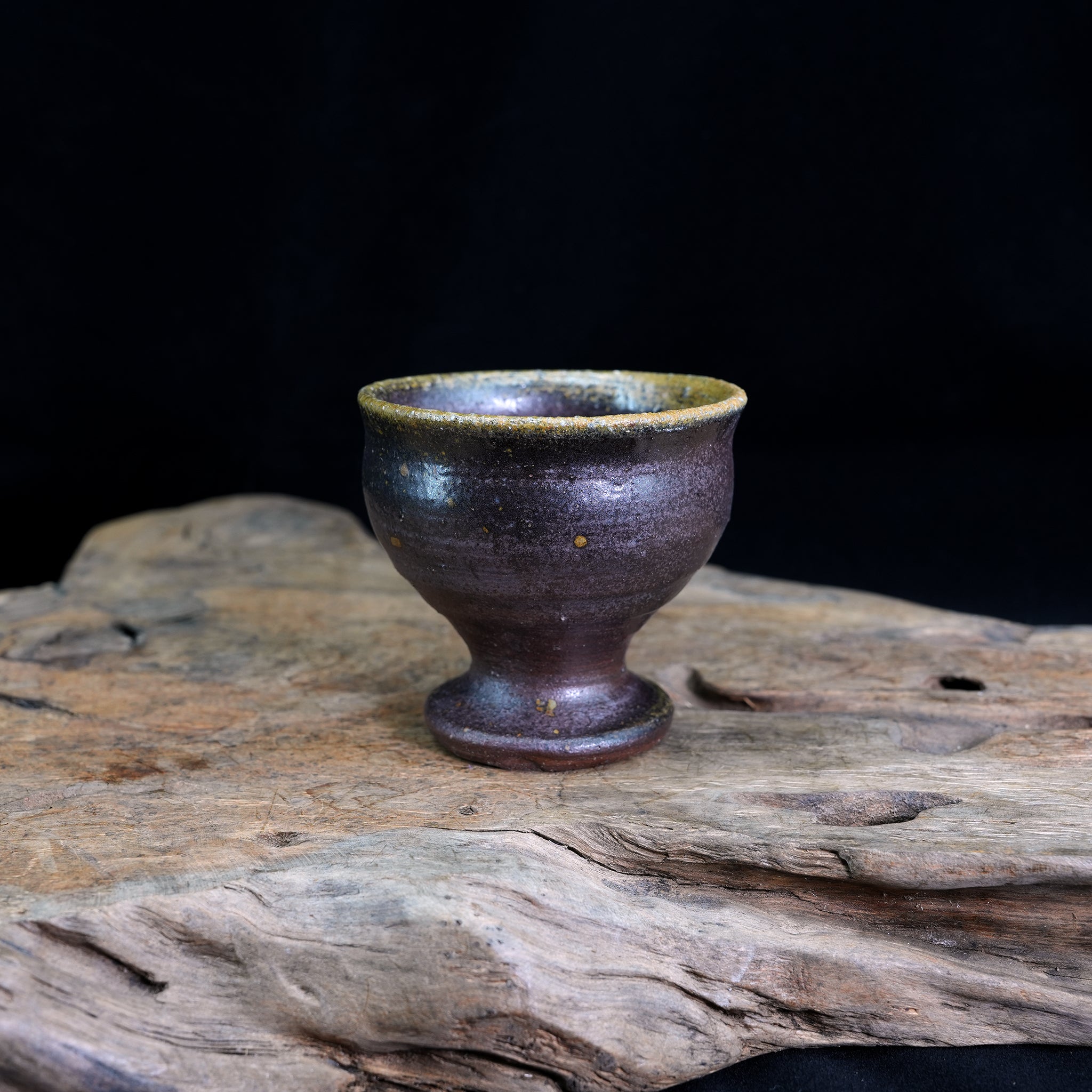 Bizen Ware High-Foot Teacup for Host