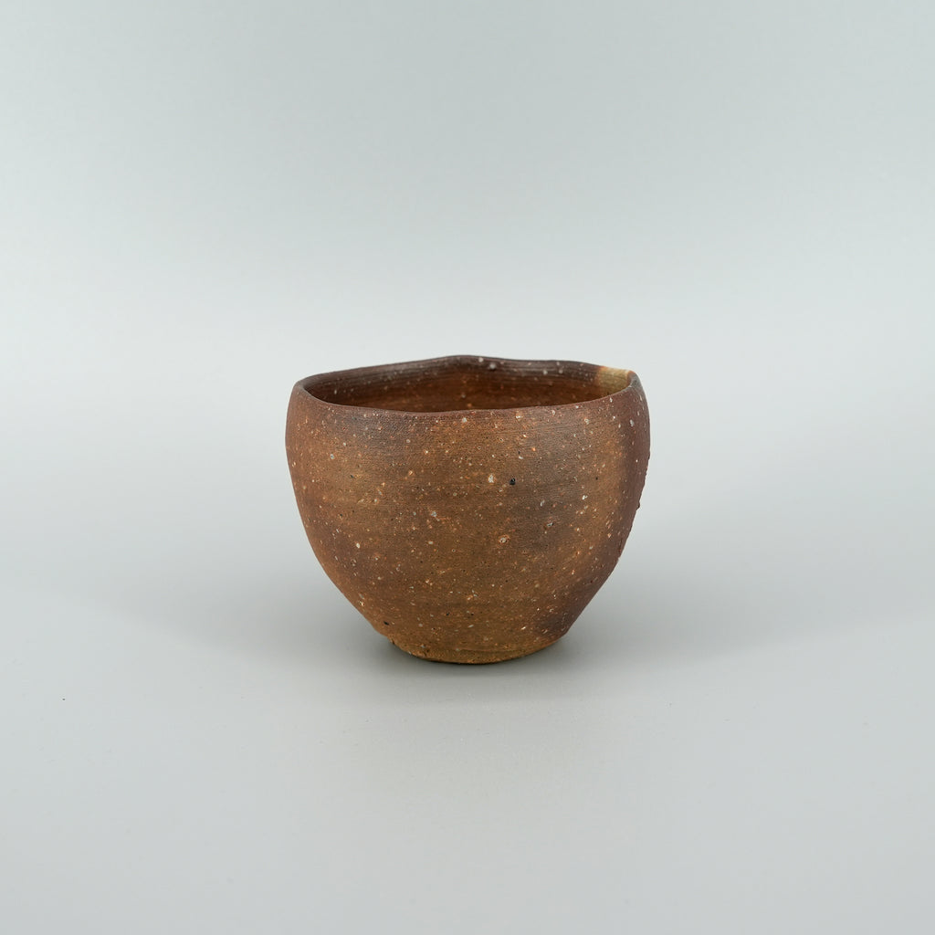 Bizen-yaki Reverse-carved Horse Tea Cup