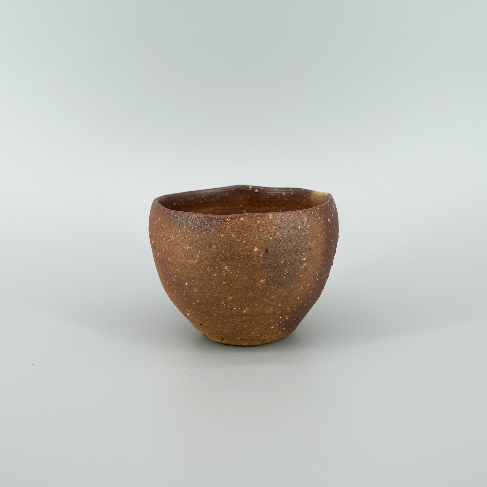 Bizen-yaki Reverse-carved Horse Tea Cup