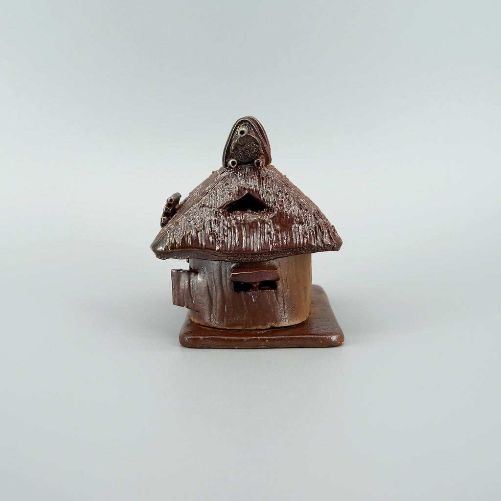Bizen-yaki House-shaped Incense Burner