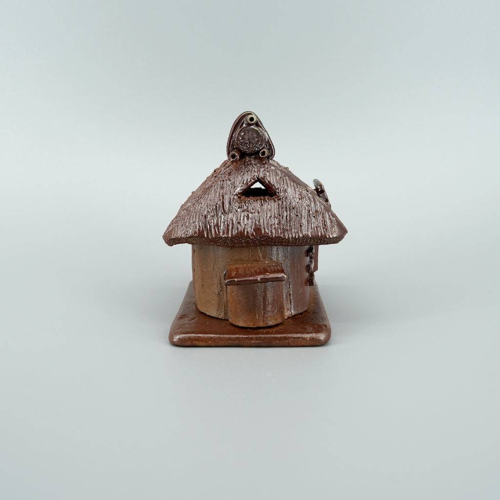 Bizen-yaki House-shaped Incense Burner