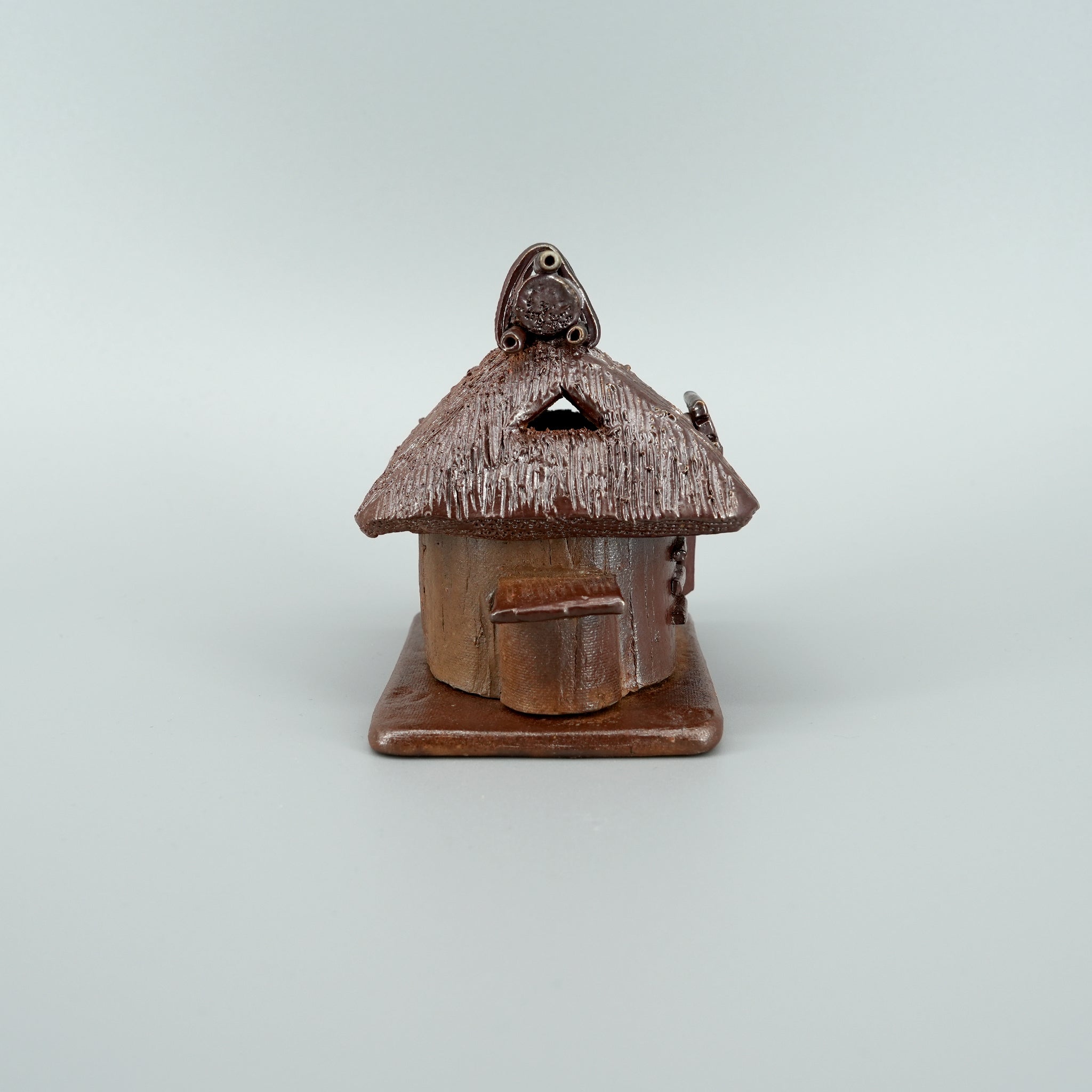 Bizen-yaki House-shaped Incense Burner