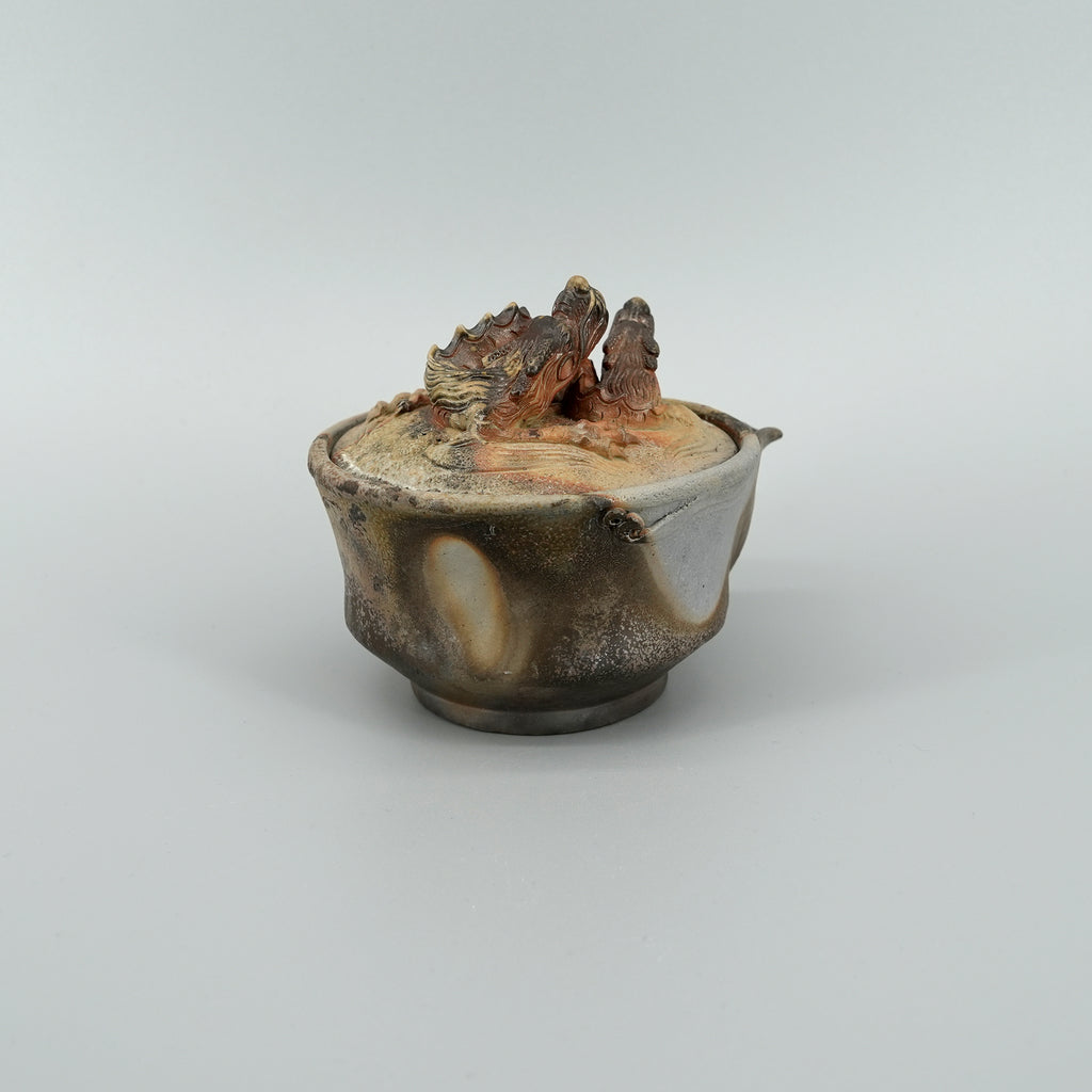 Bizen-yaki Dragon-knob Houbin Teapot